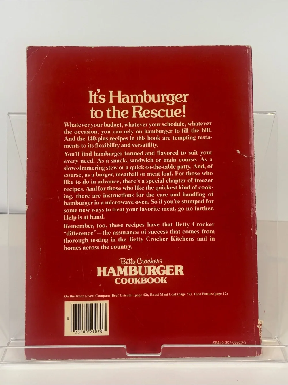 Vintage 1978 Betty Crocker's Hamburger Cookbook Paperback Retro